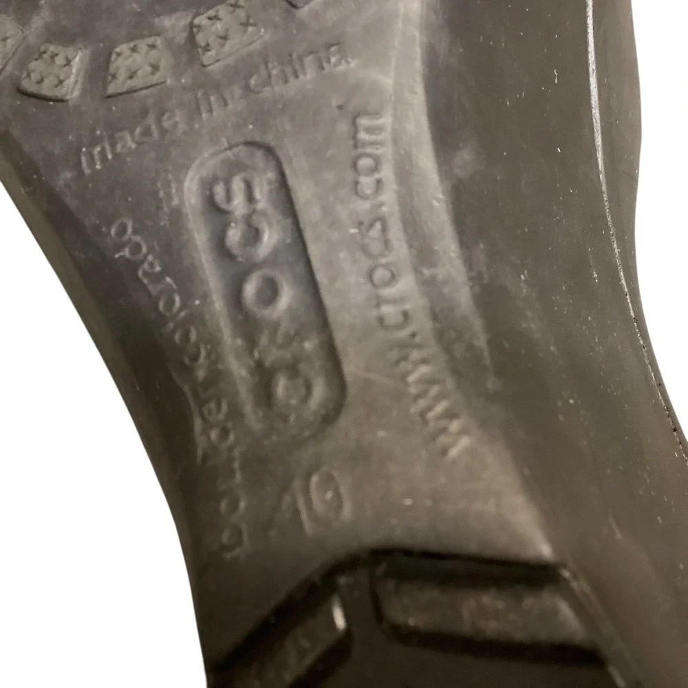 Crocs Womens Black Wedge Sassari Sandals Size‎ 10 EUC